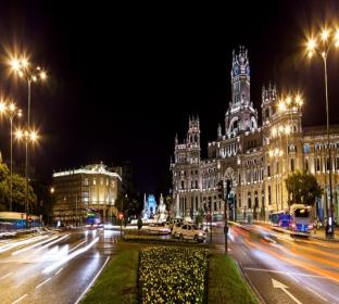 madrid spain at night 