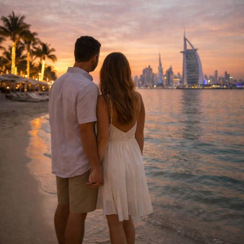 palm west beach dubai honeymoon