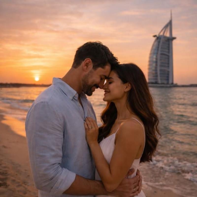 sunset beach dubai honeymoon