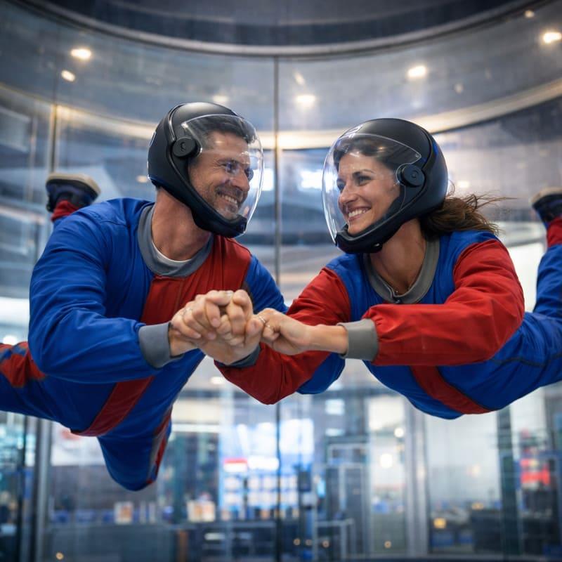 inflight dubai indoor skydiving dubai couple