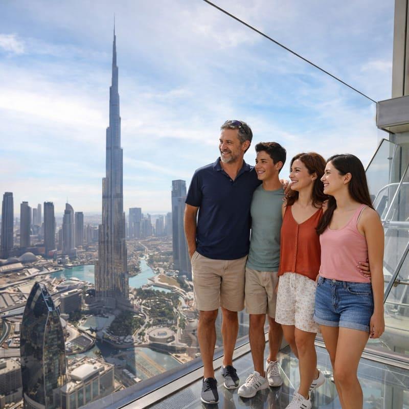 sky views glass slide dubai family