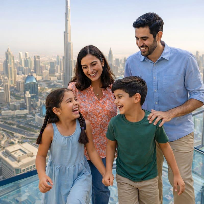 sky views glass slide dubai kids