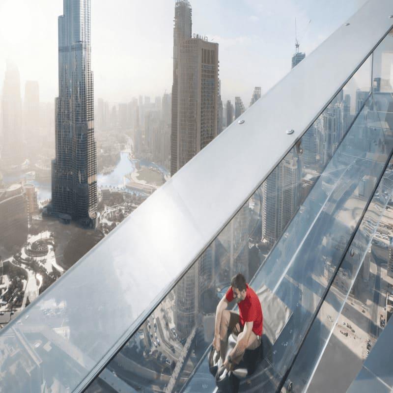 sky views glass slide dubai