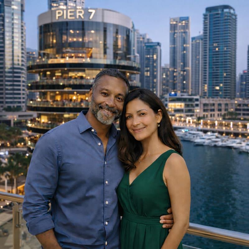 pier 7 dubai couple
