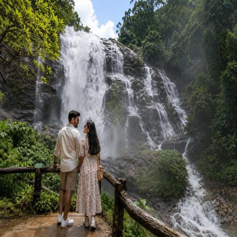 wachirathan waterfall chiang mai honeymoon