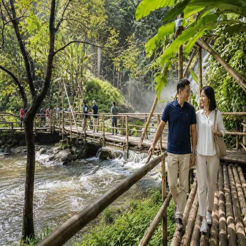 pha dok siew nature trail chiang mai couple
