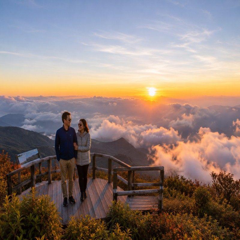 kew mae pan nature trail chiang mai couple