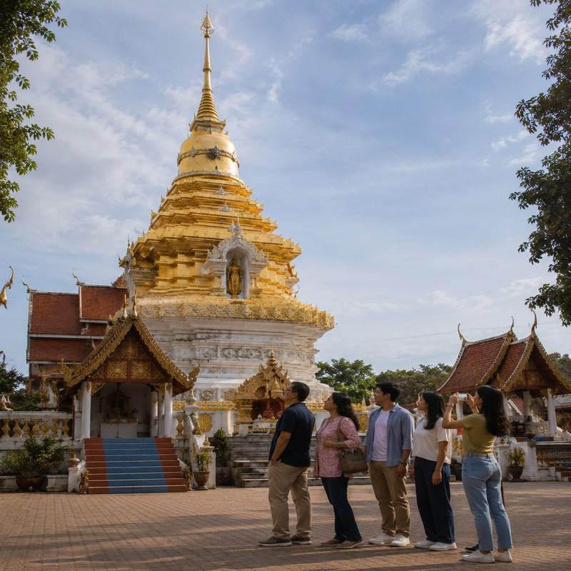 wat phra that doi saket chiang mai family