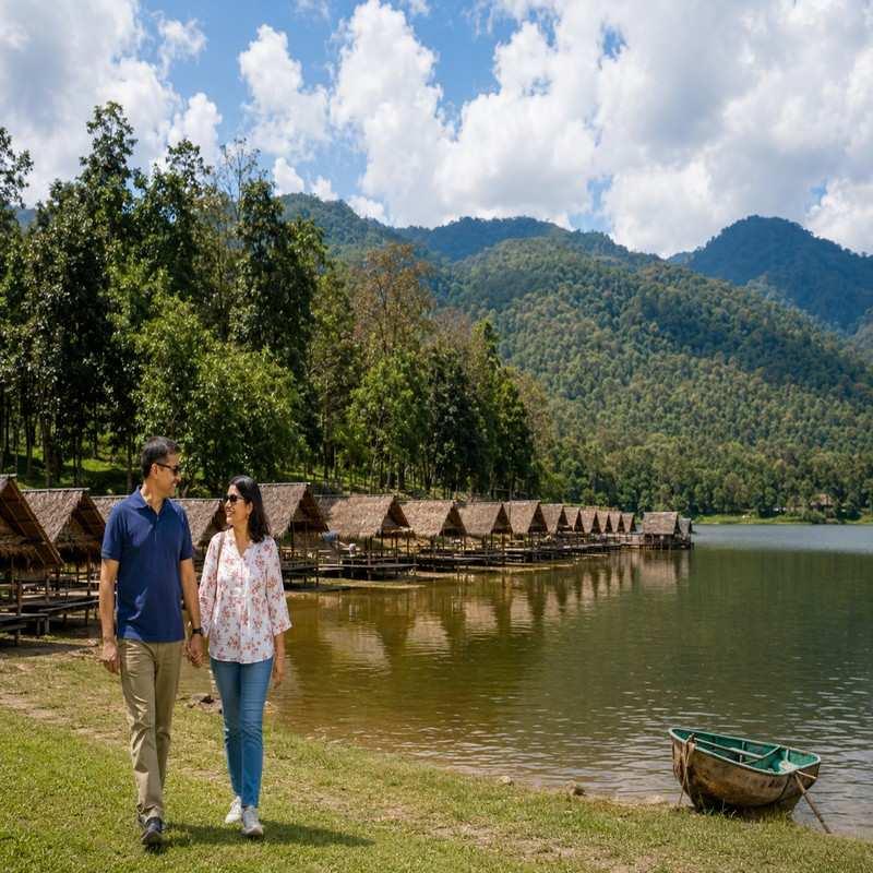 huay tung tao lake chiang mai couple