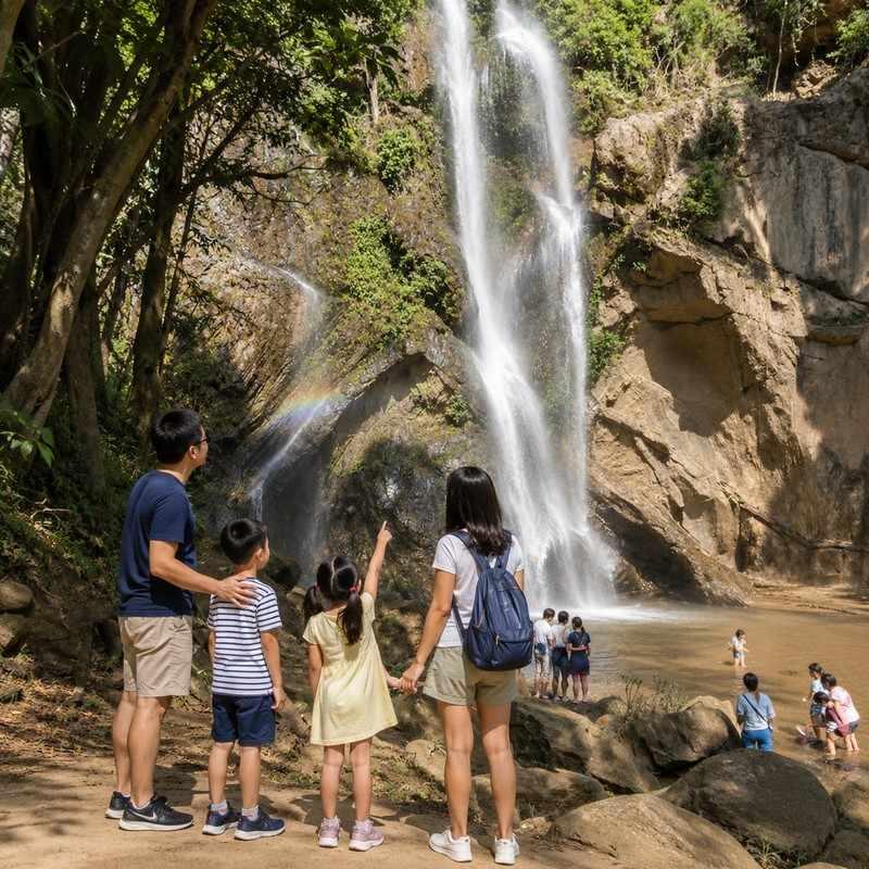 mok fa waterfall chiang mai kid