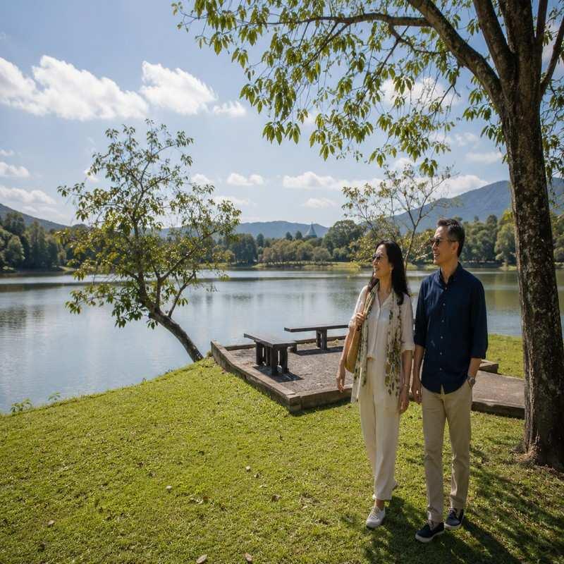 ang kaew reservoir chiang mai couple