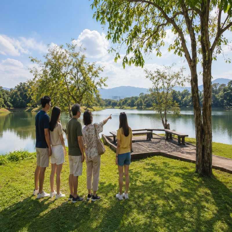 ang kaew reservoir chiang mai family
