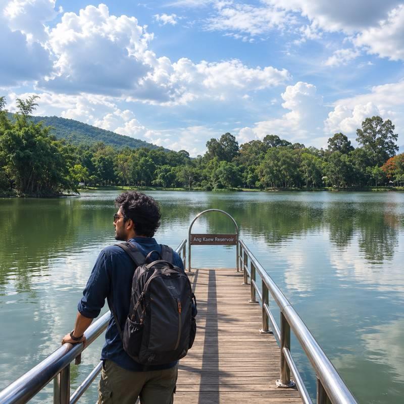 ang kaew reservoir chiang mai solo