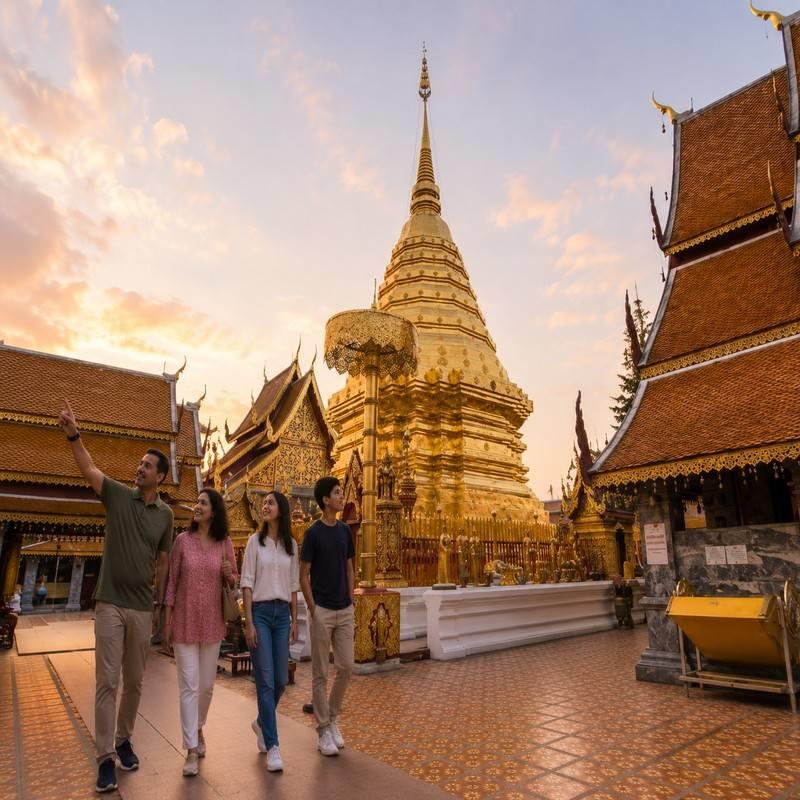 wat phra that doi suthep chiang mai family