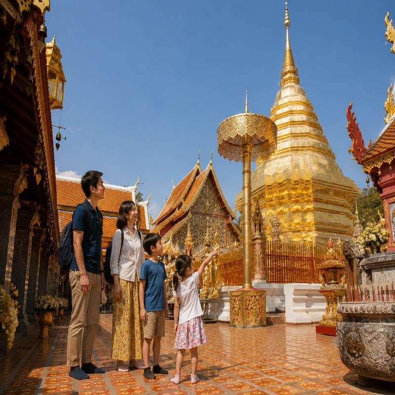 wat phra that doi suthep chiang mai kid