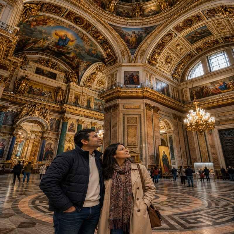 st isaacs cathedral russia couple