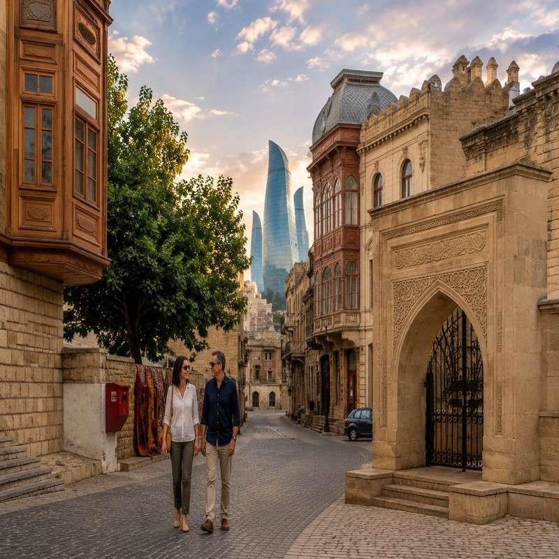 icherisheher azerbaijan coupl