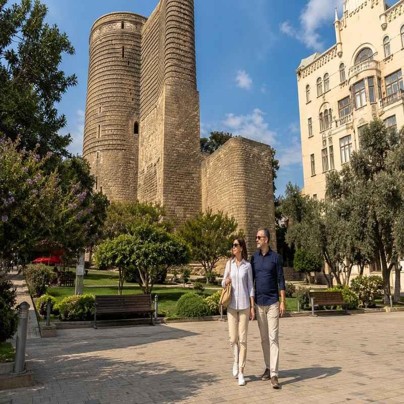 maiden tower azerbaijan coupl