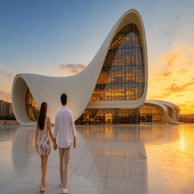 heydar aliyev center azerbaijan honeymoo