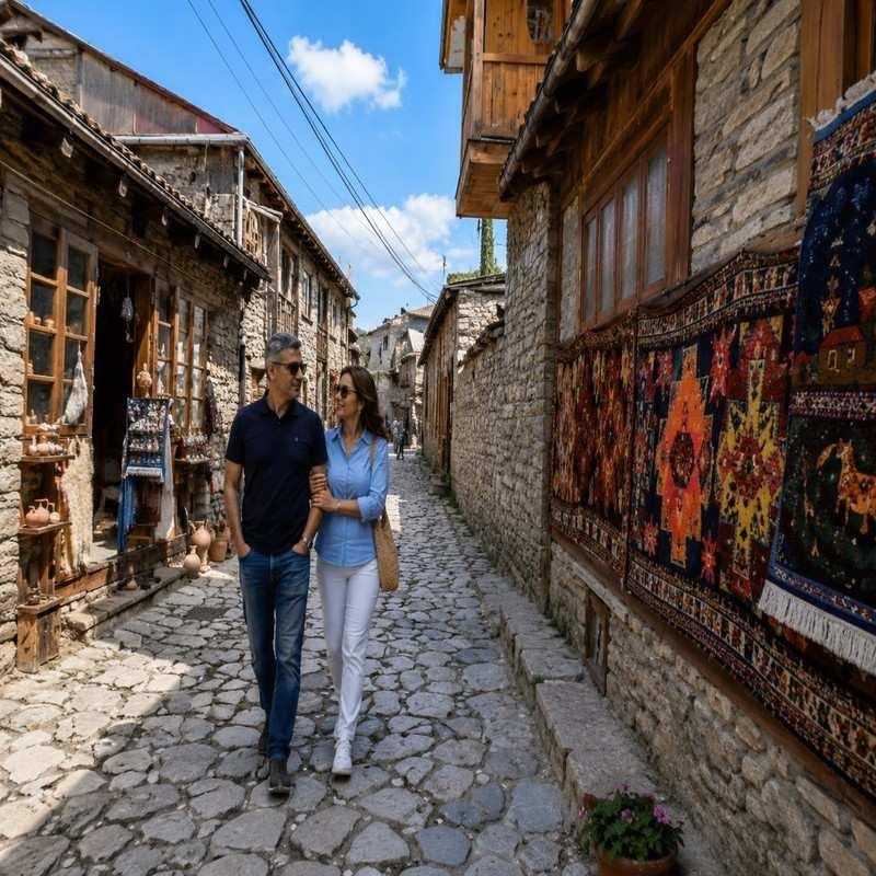 lahij craft village azerbaijan coupl
