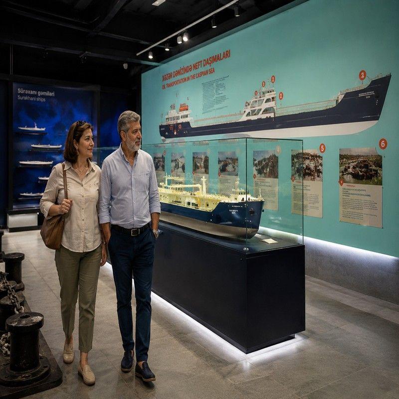 surakhani ship museum azerbaijan coupl