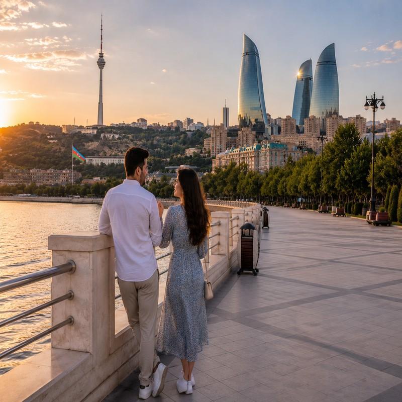 baku boulevard azerbaijan honeymoo