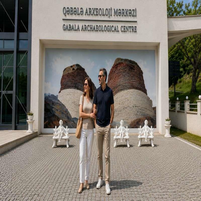 gabala archaeological center azerbaijan coupl