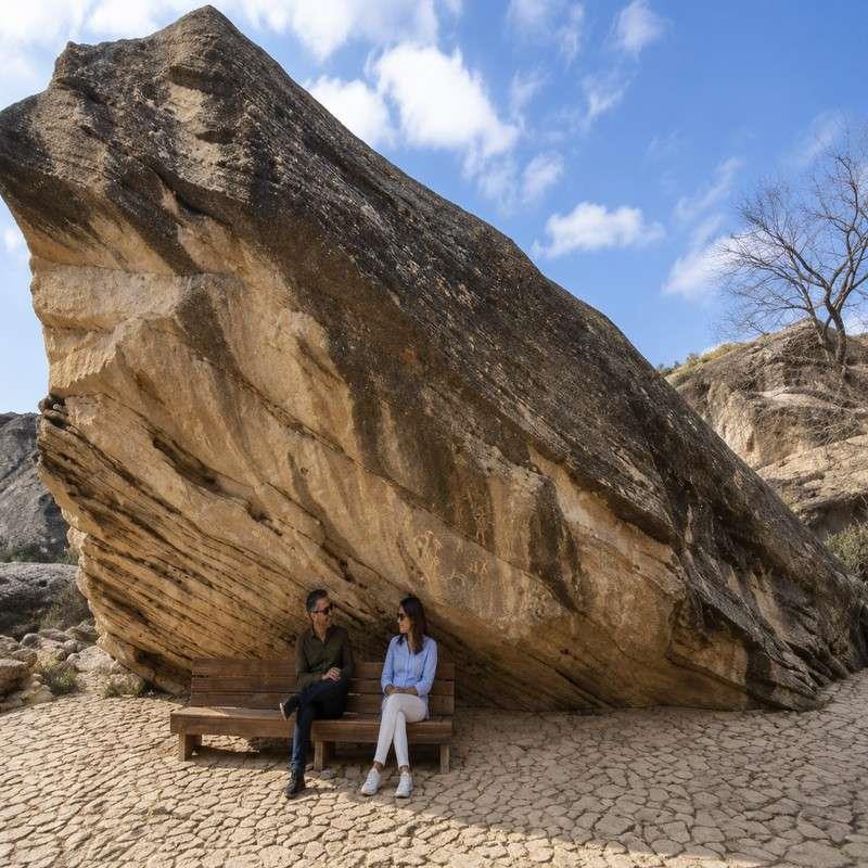 boyukdash petroglyphs azerbaijan coupl