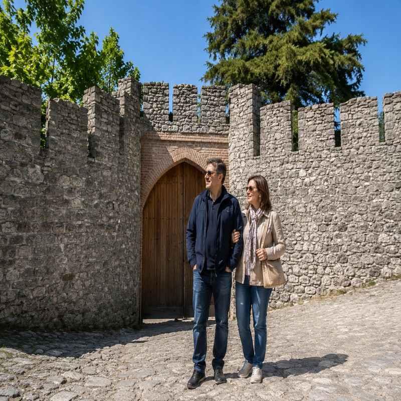 sheki fortress azerbaijan coupl