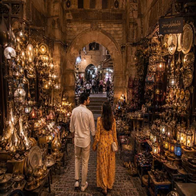 khan el khalili bazaar cairo egypt honeymoo