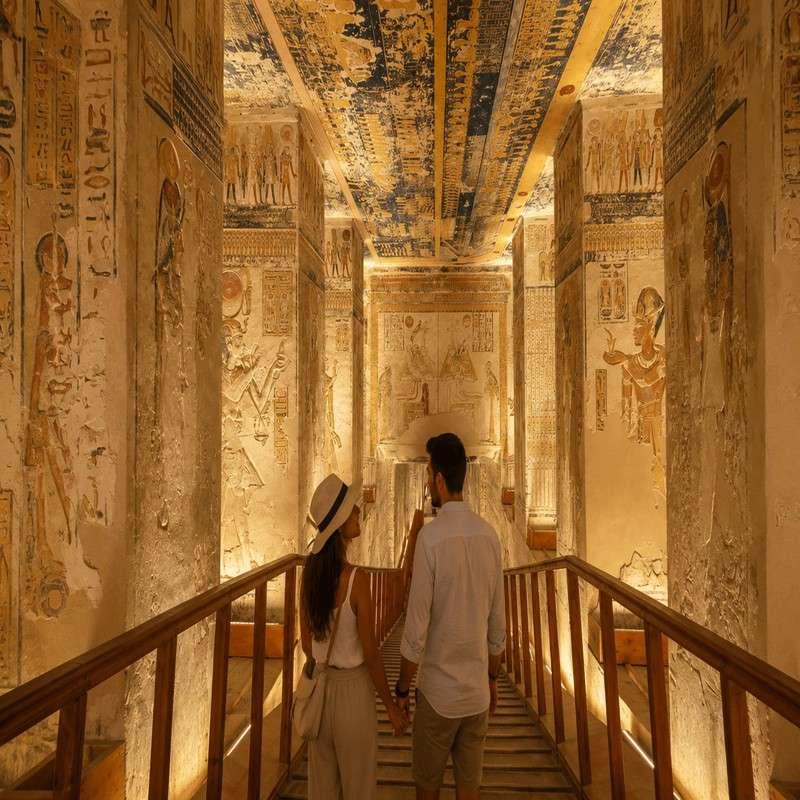 valley of the kings luxor egypt coupl