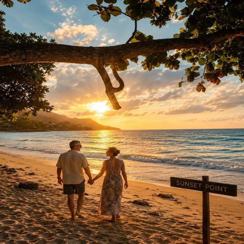glacis sunset point seychelles couple