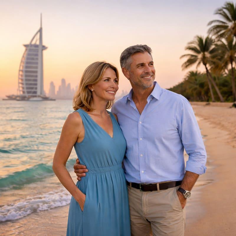 black palace beach dubai couple