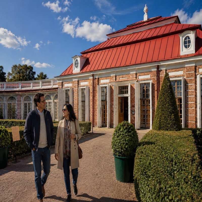 monplaisir palace russia couple