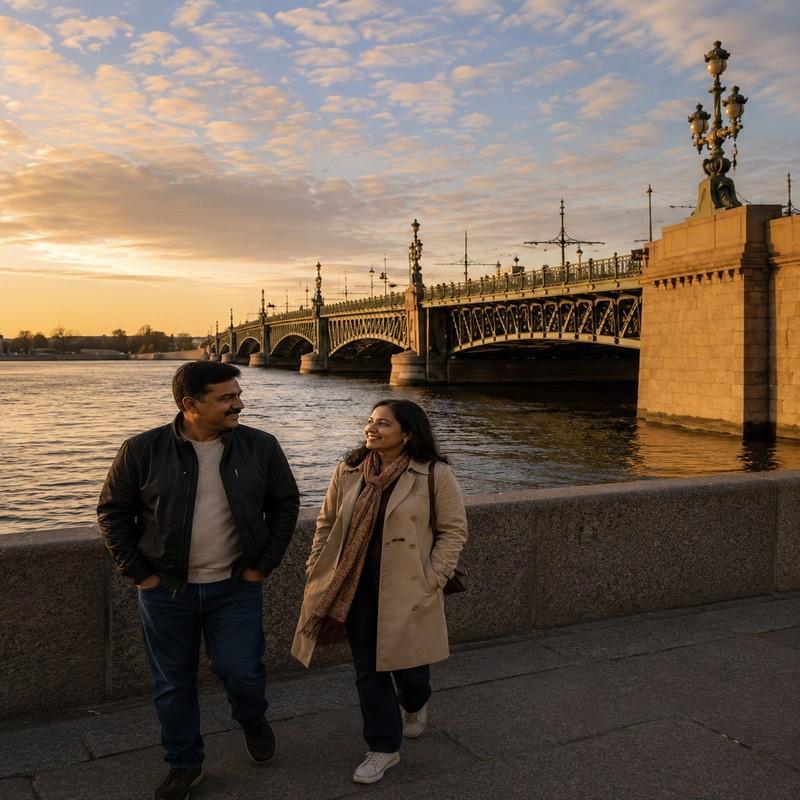 trinity bridge russia couple