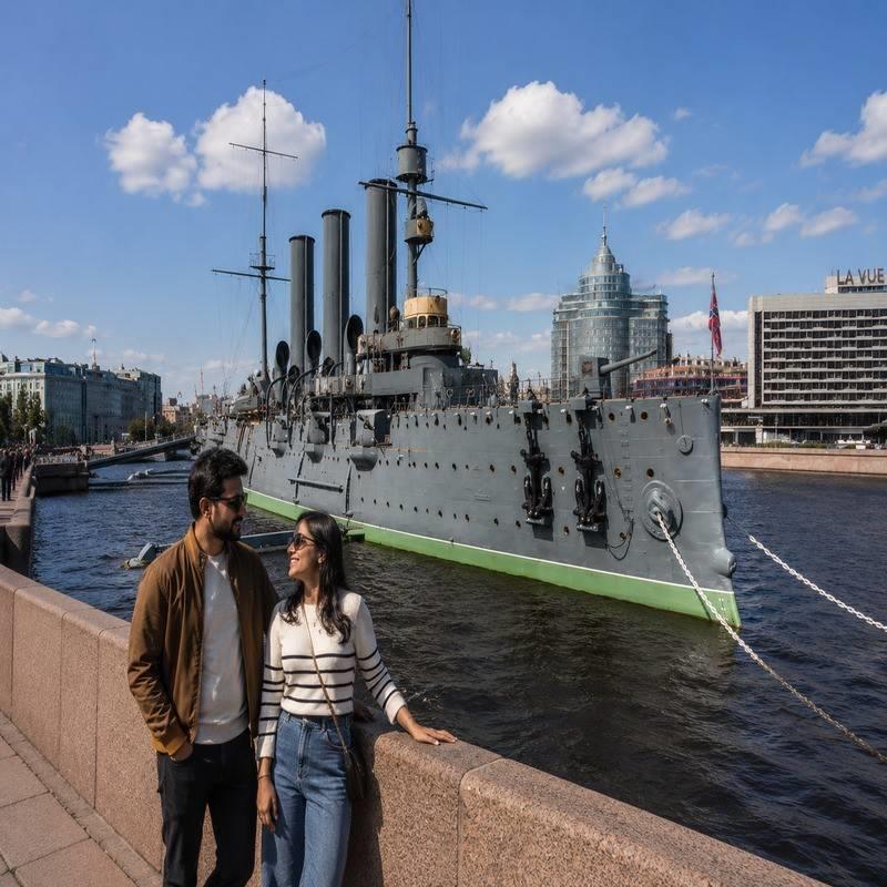cruiser aurora russia couple