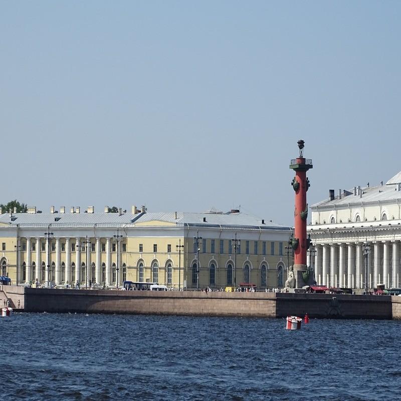 strelka of vasilyevsky island russia