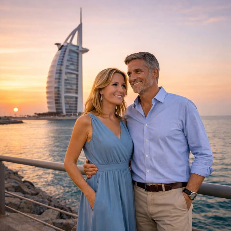 burj al arab dubai couple