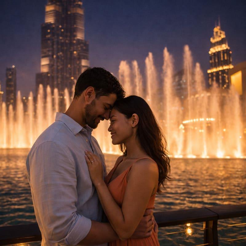 dubai fountain dubai honeymoon