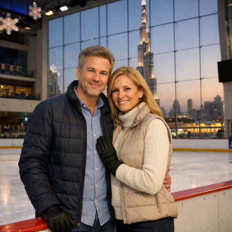 dubai ice rink dubai couple