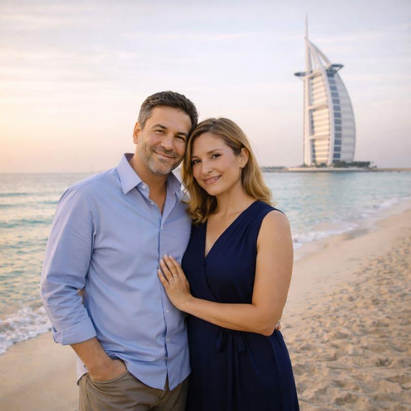jumeirah beach dubai couple