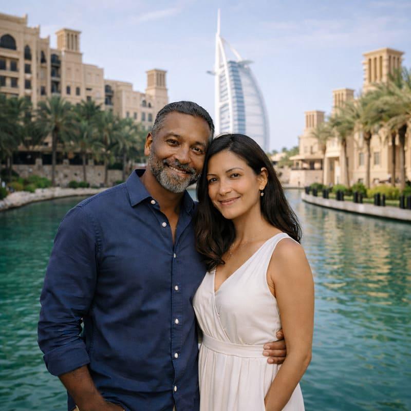 madinat jumeirah dubai couple